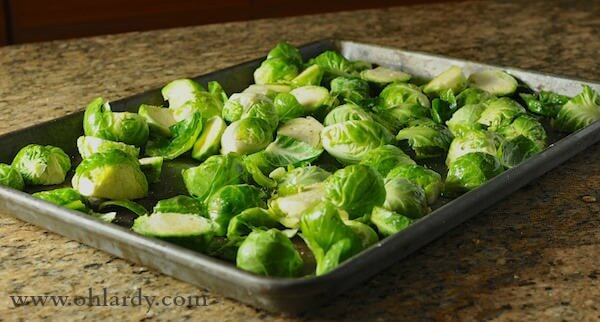 Roasted Brussels Sprouts with Cranberry Brown Butter Sauce