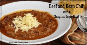 Beef and Bean Chili with a Surprise Ingredient - www.ohlardy.com