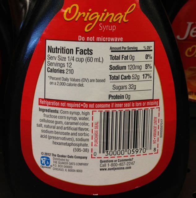 Fake Maple Syrup Ingredients