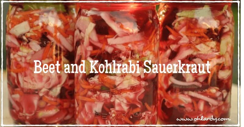 Beet and Kohlrabi Sauerkraut