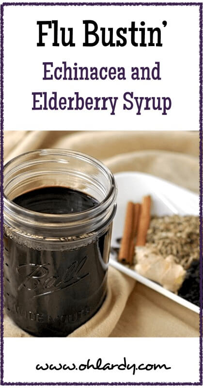 Flu Bustin' Echinacea and Elderberry Syrup - www.ohlardy.com
