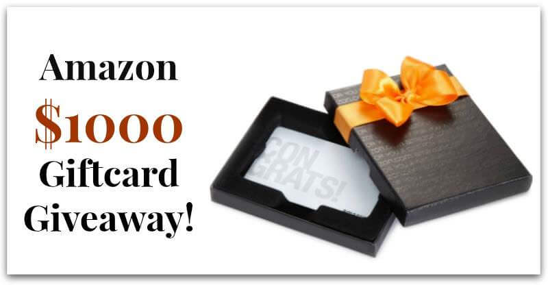 February Giveaway!  $1000 Amazon Gift Card!