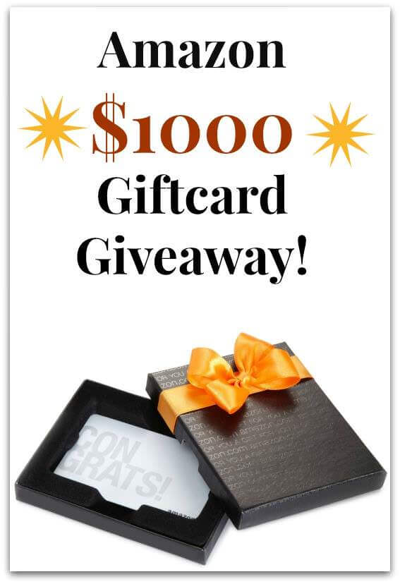 $1000 Amazon Gift Card Giveaway - www.ohlardy.com