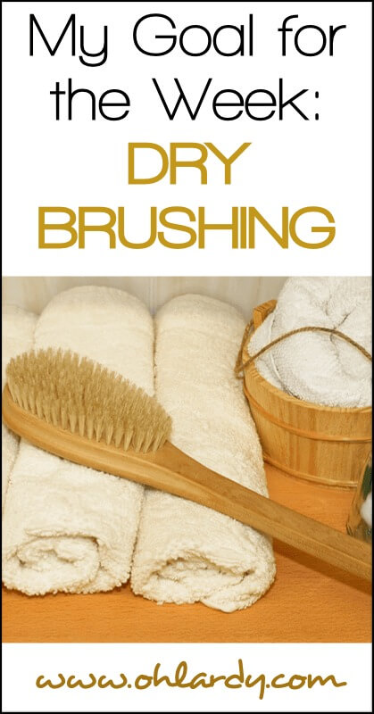 My Goal for the Week: Dry Brushing - www.ohlardy.com