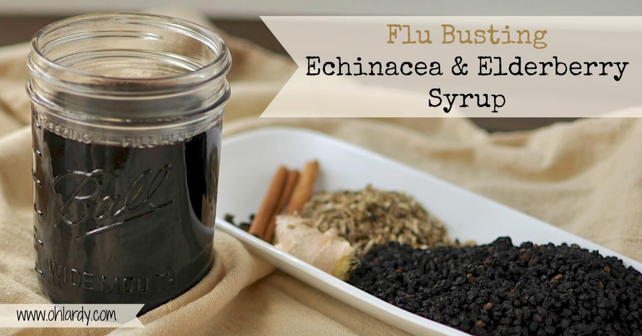 Flu Busting Echinacea and Elderberry Syrup