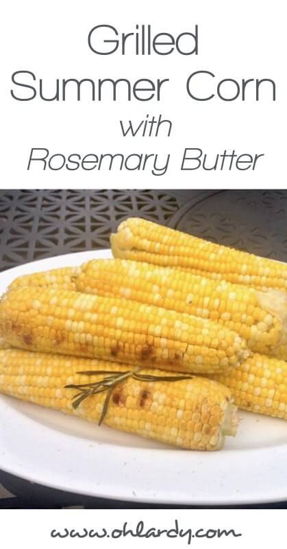 Grilled Summer Corn with Rosemary Butter - www.ohlardy.com