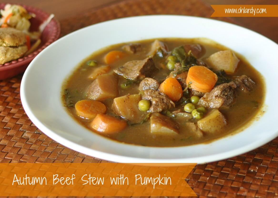Autumn Beef Stew with Pumpkin. A nourishing, deliciously hearty real food meal that will warm you from the inside out.