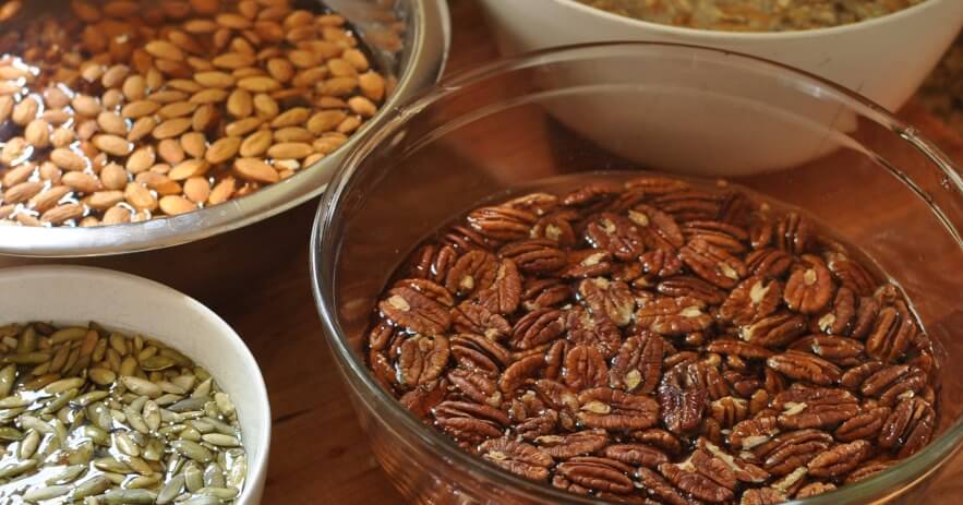 Soaking nuts for better digestion