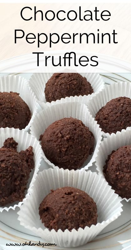 Homemade Dark Chocolate Peppermint Truffles from Homemade Mommy