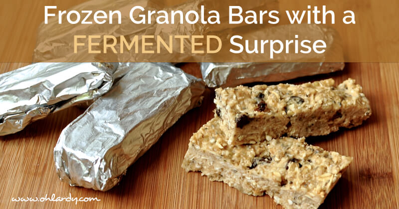 Frozen Granola Bars with Fermented Bananas