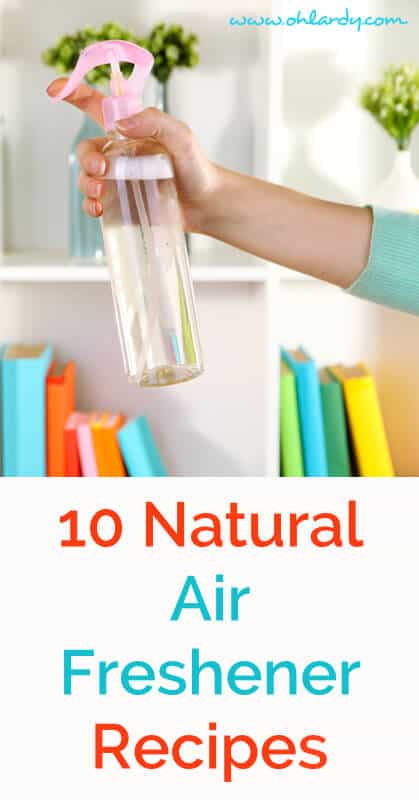 10 Natural Air Freshener Recipes Using Essential Oils - www.ohlardy.com (discount on glass spray bottles in post!)