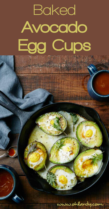 Fuel up your morning with a high fat and high protein breakfast like these delicious Baked Avocado Egg Cups - Dairy Free, Gluten Free, Paleo - a perfect way to start your morning! - www.ohlardy.com