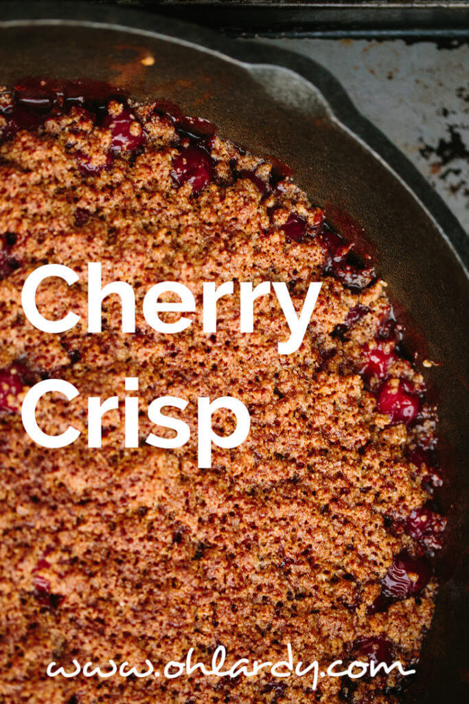 Cherry crisp recipe to die for!
